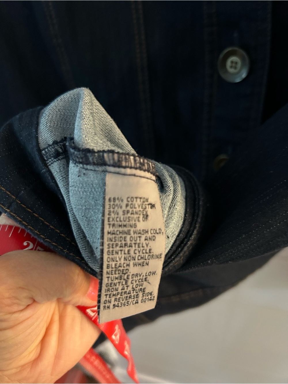 Vintage Charm | Tan Jay Embellished Dark Denim Jacket | 18W - Picture 5 of 12